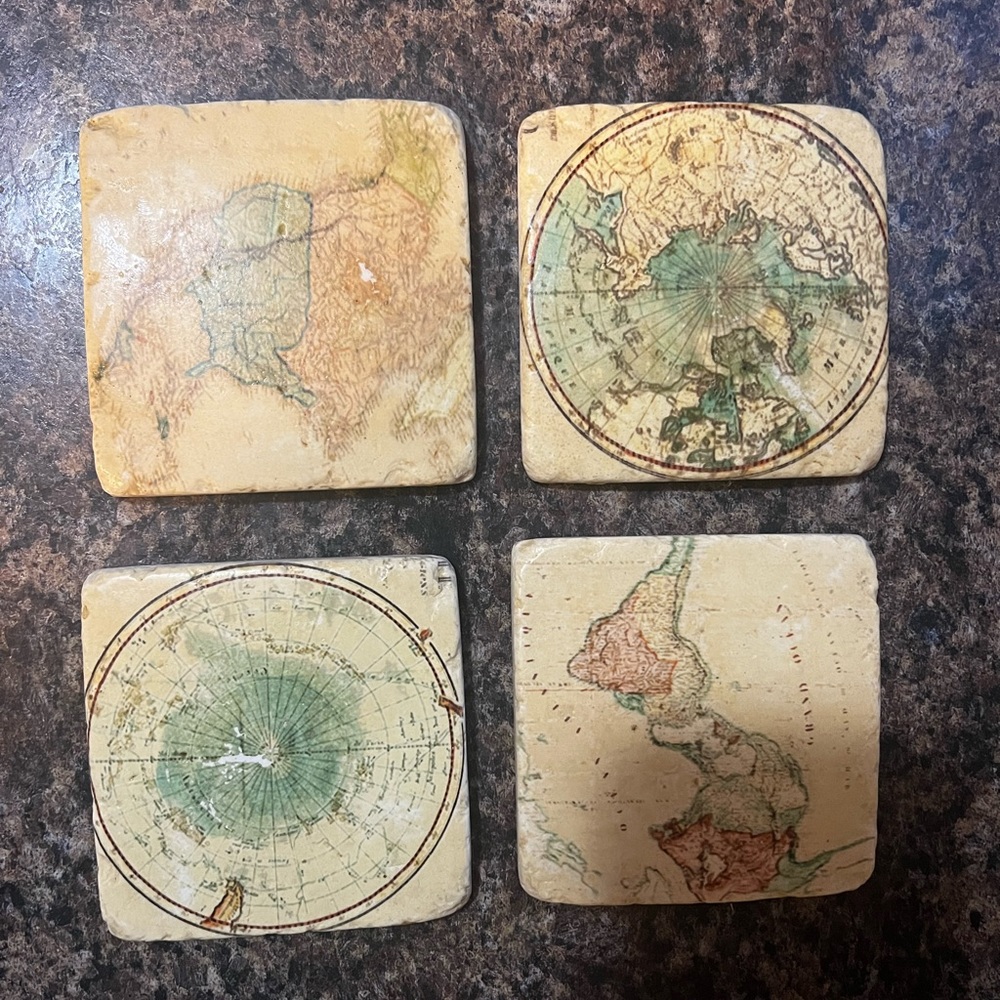 World map coasters